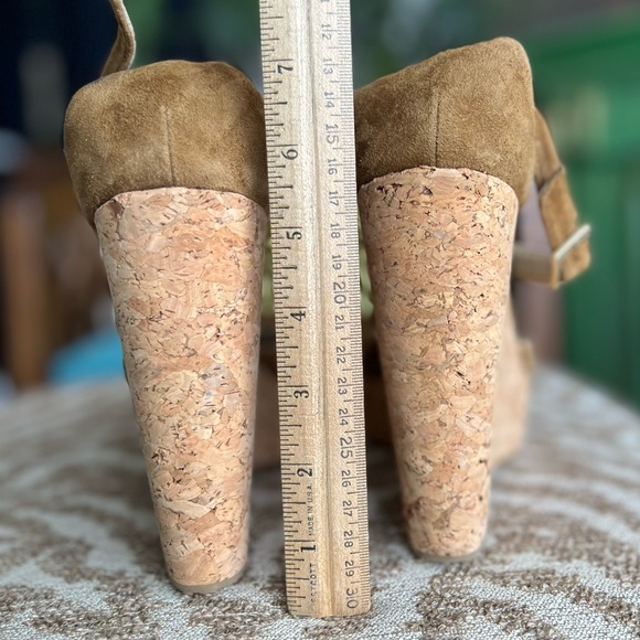 JIMMY CHOO wedges brown suede ankle strap wedges - Picture 5 of 13